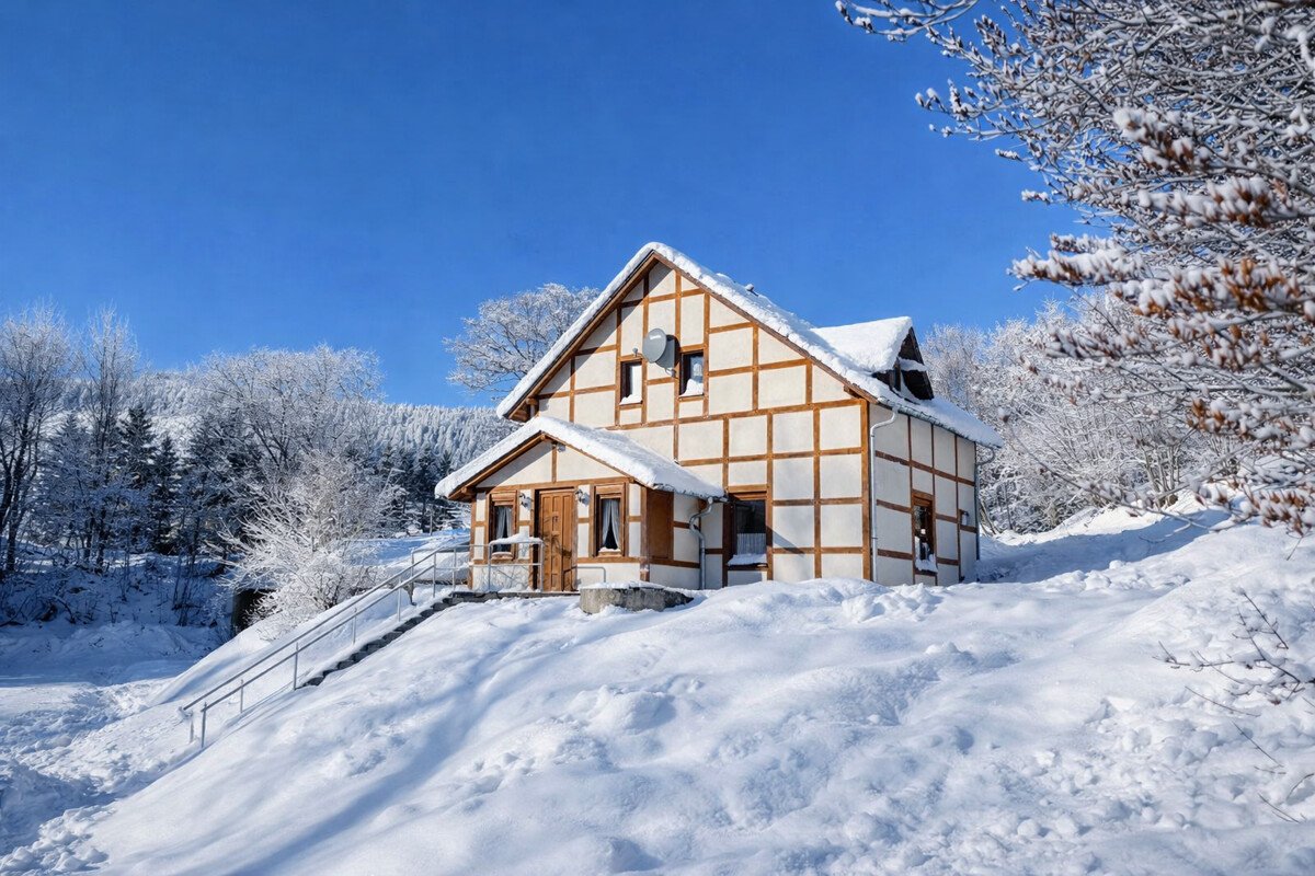1A-Lage direkt an der Skipiste – bezugsfertiges Ferienhaus mit Wellness in Oberwiesenthal!